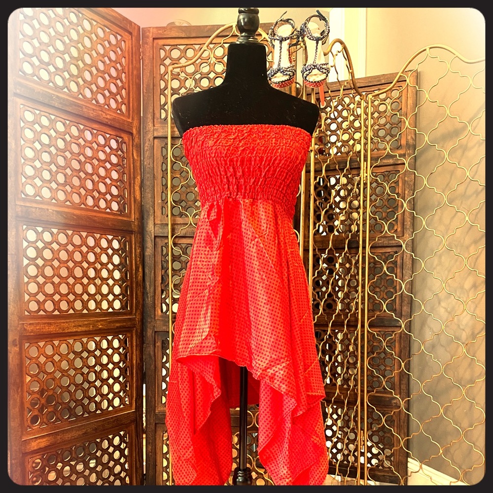 Groovy Red Summertime dress. S/M